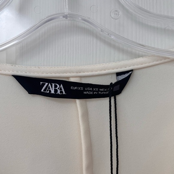 NWT ZARA Cream Knot Front Midi Dress with Polka Dot Belt XS Blogger Fav - Picture 6 of 16